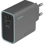 CUKTECH Зарядно за мрежа AD653C EU (CUKAD653EUGR) - 2x USB-C, 1x USB-A, Бързо зареждане, 65W, GaN Технология - Cuktech - Сив