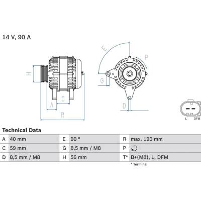 Generátor BOSCH 0 986 041 490