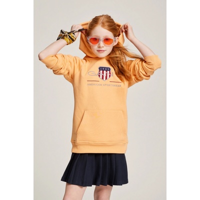 Gant Archive Shield Hoodie oranžová