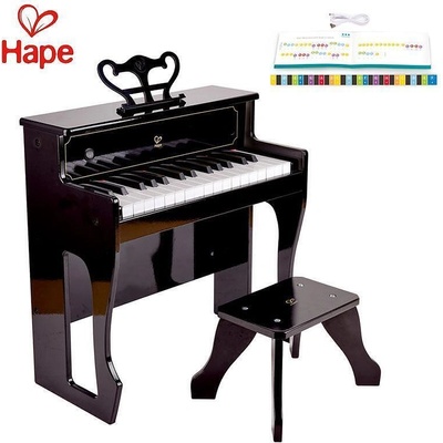 Hape Дървено пиано и стол Hape, Черно