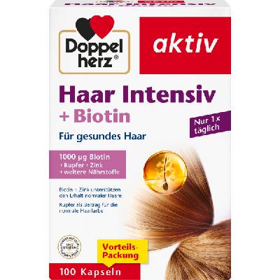 Doppelherz aktiv Haar Intensiv + Biotin - 100 капсули