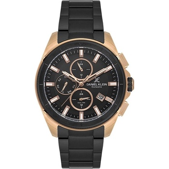 Daniel Klein DK. 1.14224-5 - Мъжки часовник, Exclusive, Кварцов, 44mm, 5 ATM, Черен