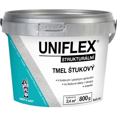 Uniflex štukový akrylový tmel 800 g bílá