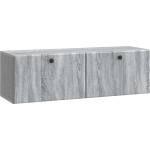 vidaXL Стенно монтиран ТВ шкаф 98 x 31 x 30 см Сив Сонома (899241)
