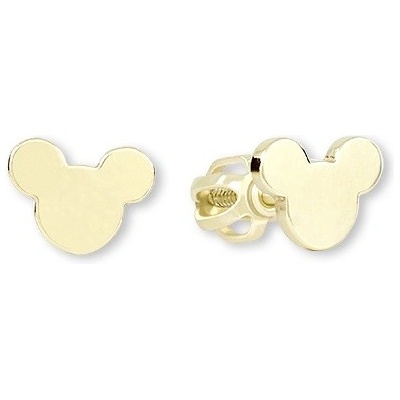 Soliter Stylové náušnice ze žlutého zlata Mickey Mouse 231 001 00656 00