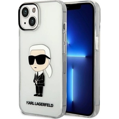 KARL LAGERFELD Кейс Karl Lagerfeld KLHCP14MHNIKTCT за iPhone 14 Plus 6.7", прозрачен, твърд, Ikonik Karl Lagerfeld (3666339087098)