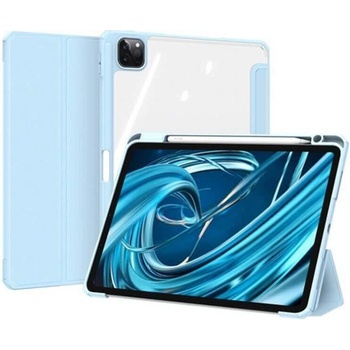 SES 2v1 Smart flip cover+zadný silikónový ochranný obal s držiakom na pero pre Xiaomi Pad 6 svetlo 15557 modrý