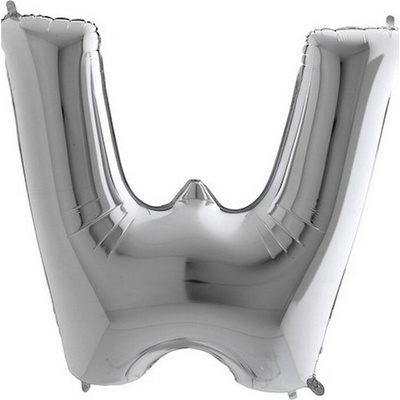 Grabo Fóliový balónek písmeno W 102 cm barevné varianty Stříbrná