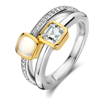 Ti Sento prsten se zirkony a perlou 12326MW