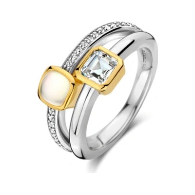 Ti Sento prsten se zirkony a perlou 12326MW