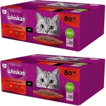 Whiskas Adult Classic Meals s hovězím kuřecím jehněčím drůbežím v omáčce 160 x 85 g