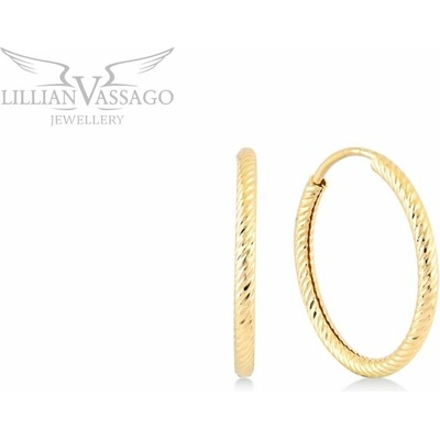 Lillian Vassago Zlaté originálne kruhové náušnice 1,8 cm LLV06-GER336