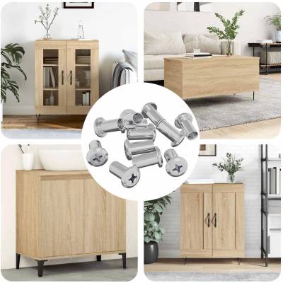 vidaXL Гайка с заключване 2857 pcs Никел Стомана (864558)