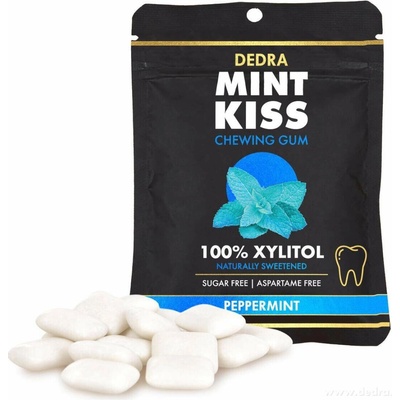 Mint Kiss silně mátové osvěžující pastilky bez cukru, peppermint 12 x 28 g – Zbozi.Blesk.cz