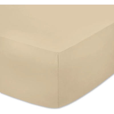 Здрав и качествен чаршаф с ластик трико бежово