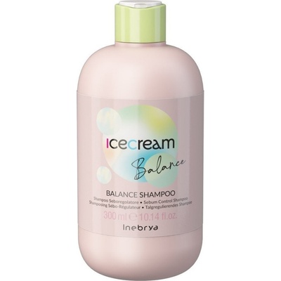 Inebrya Ice Cream Balance šampon na regulaci kožního mazu pro mastné vlasy, 300 ml