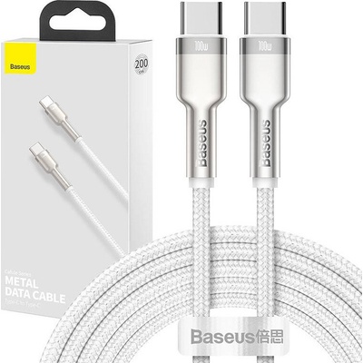 Baseus CATJK-D02 Cafule USB-C / USB-C 100W 5A, 2m, bílý