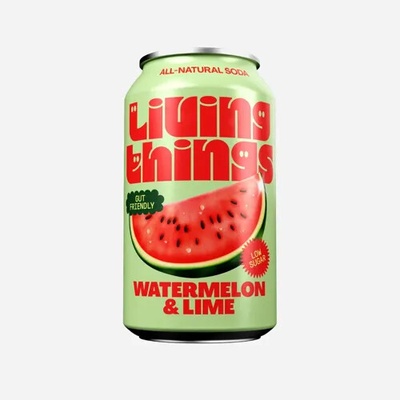 Living Things Soda vodní meloun a limetka 12 x 330 ml