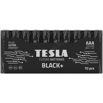 TESLA - 10 бр. Алкална батерия AAA BLACK+ 1, 5V 1200 mAh (TS0006)
