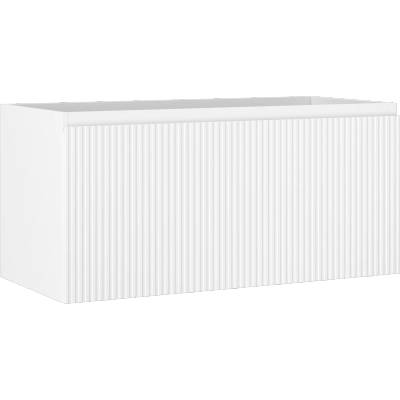 Mexen Rivel шкаф за баня под мивка 100 см, 1 чекмедже, оребрен, бял мат - 91A20-10047-1-BF01 (91A20-10047-1-BF01)