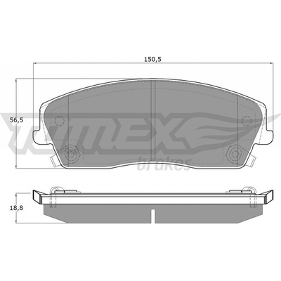 Sada brzdových platničiek kotúčovej brzdy TOMEX Brakes TX 19-18