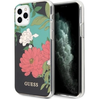 GUESS Кейс Guess Flower Collection за Apple iPhone 11 Pro, Черен (3700740475508)