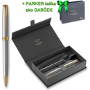 Parker 1502/5295507 Sonnet Stainless Steel GT guľôčkové pero darčeková súprava s puzdrom