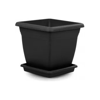 Image 1 of Serinova Квадратна саксия Villa - 60 х 56 х 60 см - Черна (0150239)