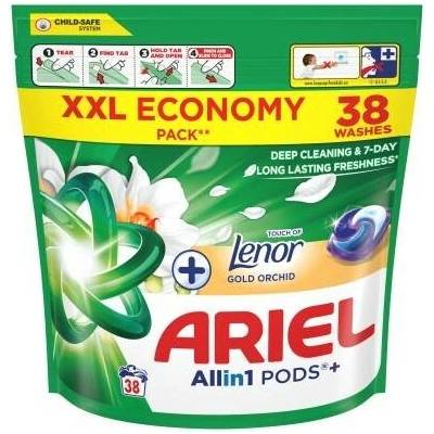 Ariel All in1 Pods +Lenor prací kapsle Gold Orchid Clean 38 PD