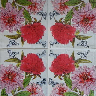 Stewo servítky Pivoňky 33x33cm