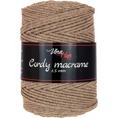 Vlna - Hep Cordy macrame 2,5 mm 8224 kávová