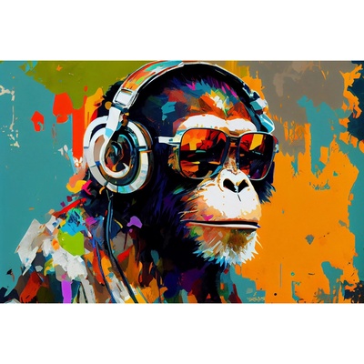 imageLAND КАРТИНА АКРИЛНО СТЪКЛО dj chimpanzee (853944)