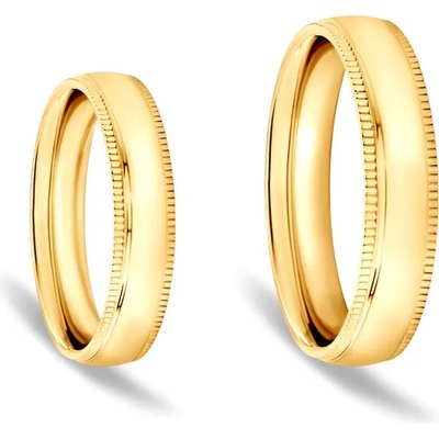 SAVICKI Сватбени халки: злато, полукръгъл профил. 4 мм