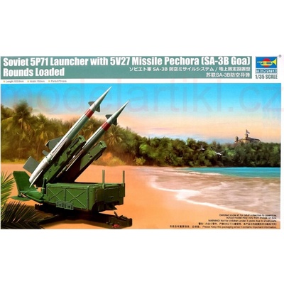 Trumpeter Soviet 5P71 Launcher with 5V27 Missile Pechora SA-3B Goa Rounds Loaded 1:35