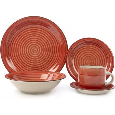 Banquet jídelní sada Spiral Red 30 dílná – Zboží Dáma