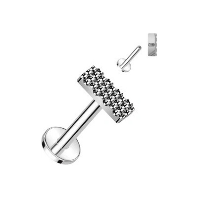 Šperky4U piercing do brady labreta titan TIT1297-1206