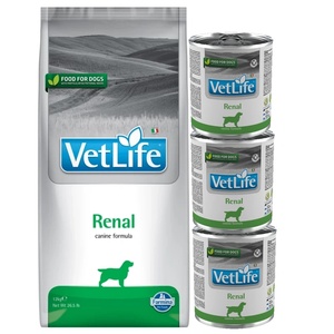 Farmina ФАРМИНА Vet Life Dog Renal 12кг + Farmina Vet Life Renal за кучета 3x300 г