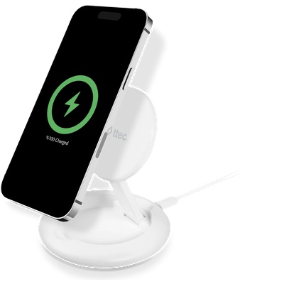 Ttec Безжично зарядно 220V ttec AirCharger Up M MagSafe - Бяло