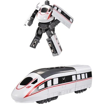 Rappa Метален робот разглобяем бърз влак бял