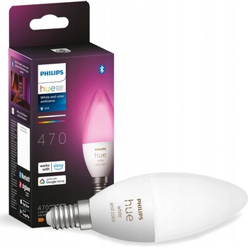 Philips Chytrá žárovka Hue Bluetooth 6W, E14, White and Color Ambiance