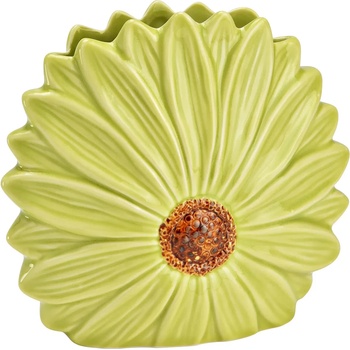 WURM Керамична зелена ваза във формата на цвете, 17х7х16см (1702)