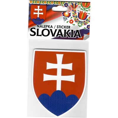 Samolepka Slovensko státní znak 7,5 x 6 cm - barevná