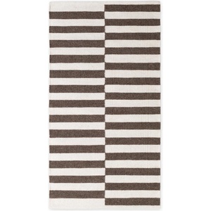 Hanse Home Бял/кафяв двустранен/ръчно изработен вълнен килим 80x150 cm Vika - Hanse Home (106468-80x150)