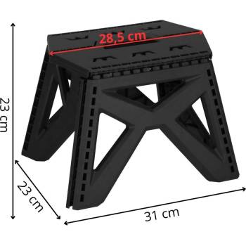 Skládací stolička SPRINGOS STAX černá