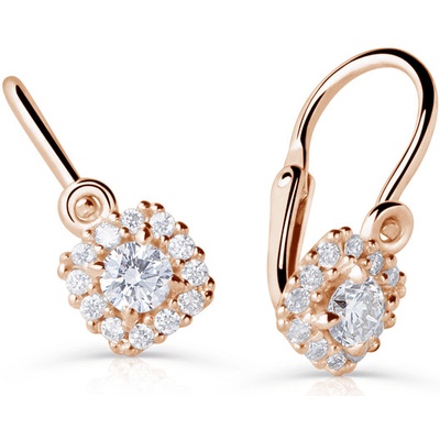 Danfil detské náušnice C5542 zo ružového zlata White brizura