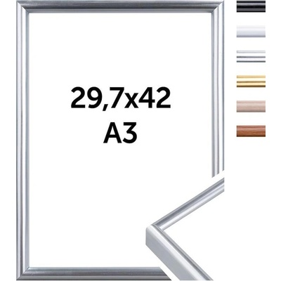 Doerr NEW YORK Silver 29,7x42cm, A3 fotorám (pasparta na 21x29,7cm, A4) – Zboží Živě