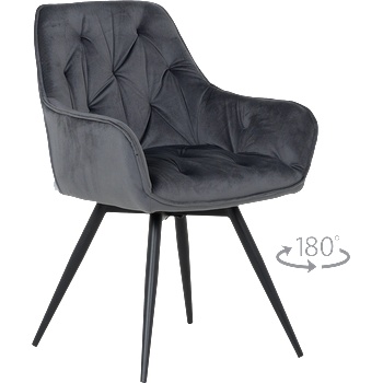 Carmen Трапезен стол latina premium - тъмносив (3532399)