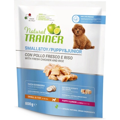 Natural Trainer Small & Toy Puppy & Jun Čerstvé kuře 0,8 kg