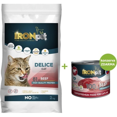 IRONpet Cat Delice Beef 2 kg