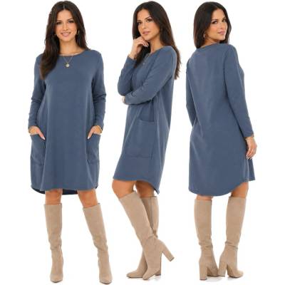Fashionweek teplákové šaty s vreckami tunika rúrka Oversized MF365 Jeans